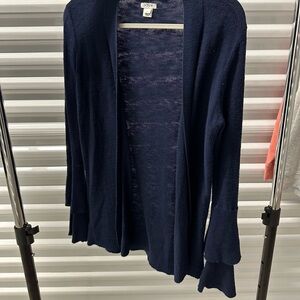 Ruffle sleeve cardigan